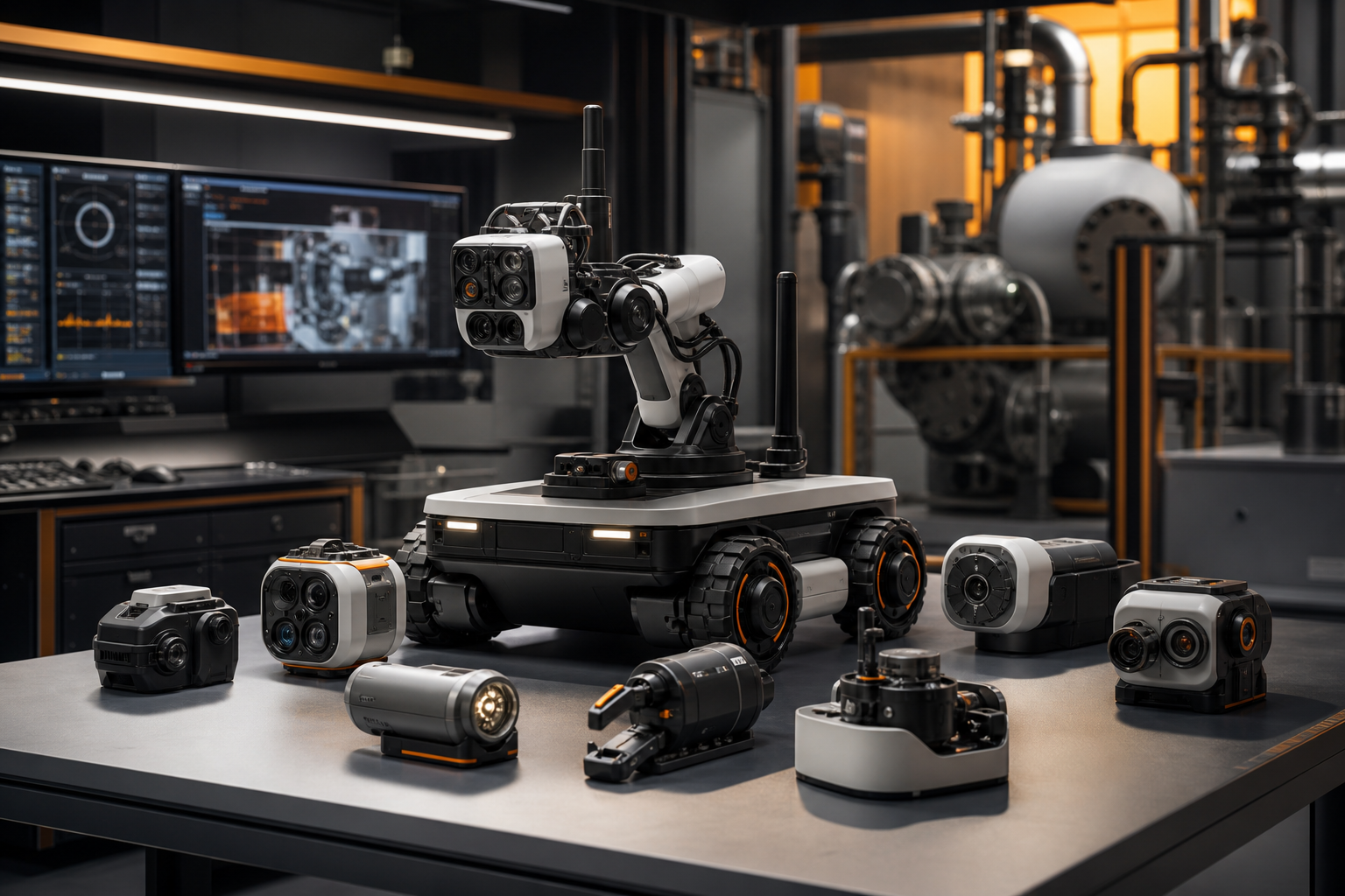 Modular industrial inspection robot and sensor modules