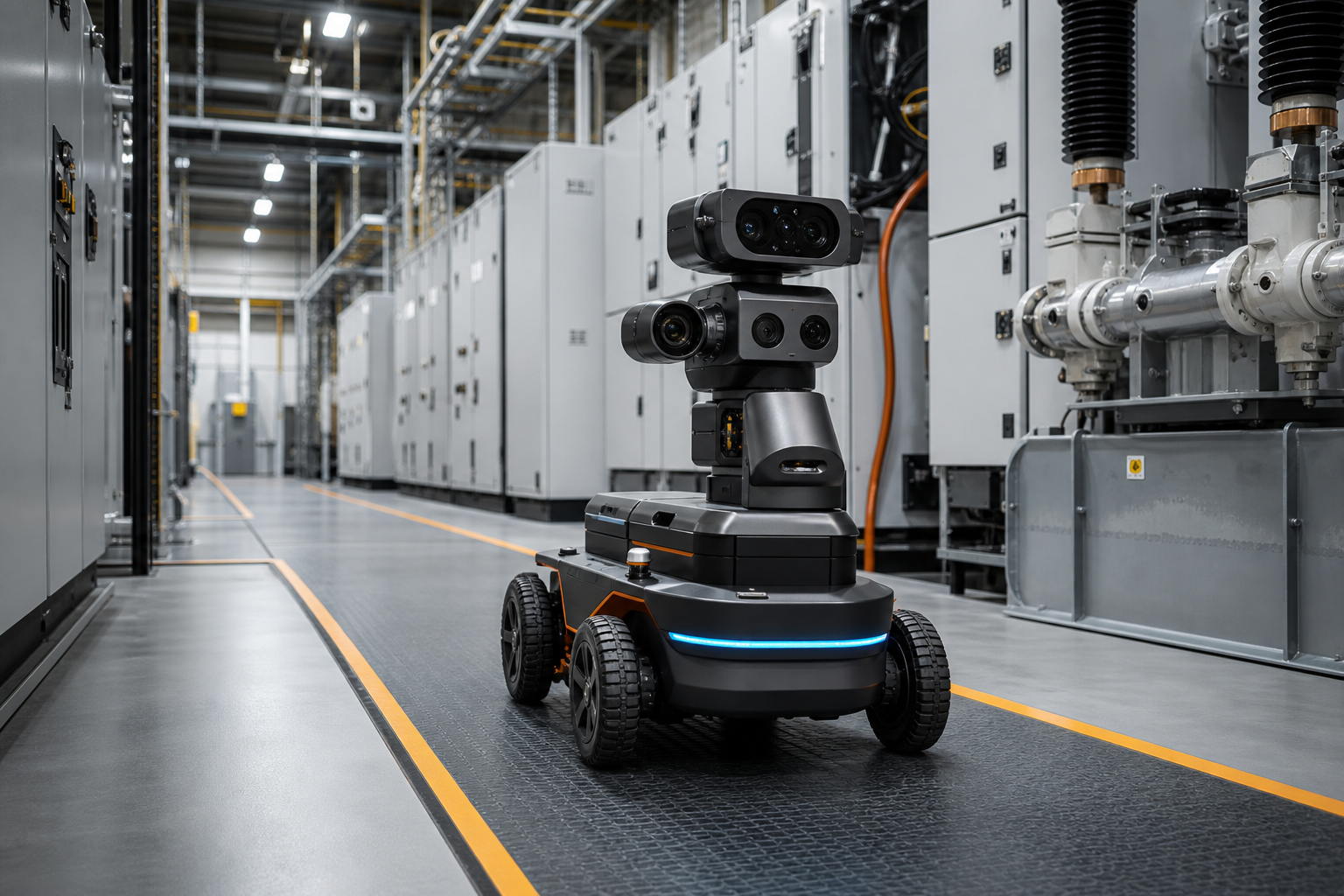 Autonomous robot inspecting switchgear for partial discharge